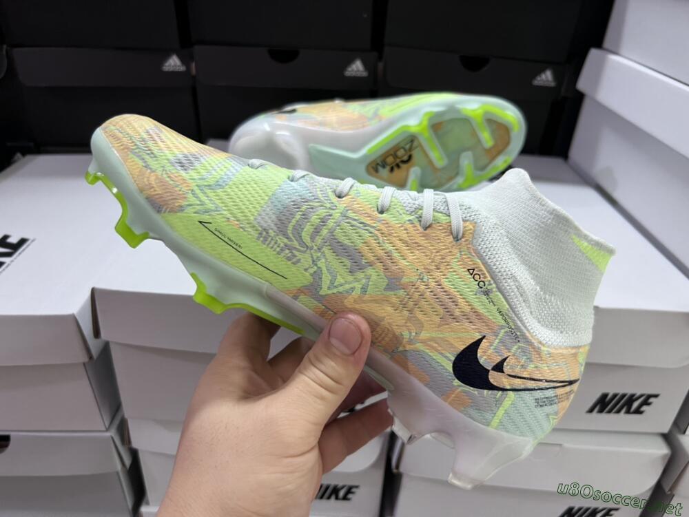 Men's Nike Air Zoom Mercurial Superfly 9 Elite FG Football Boots - Blue/Green