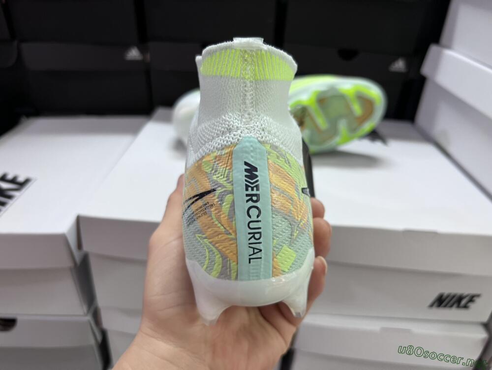 Men's Nike Air Zoom Mercurial Superfly 9 Elite FG Football Boots - Blue/Green