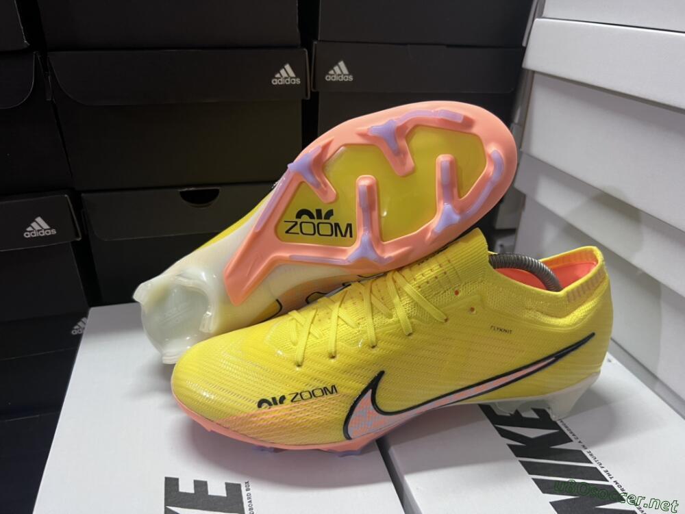 Men's Nike Air Zoom Mercurial Vapor 15 Elite FG Football Boots - Yellow/Pink