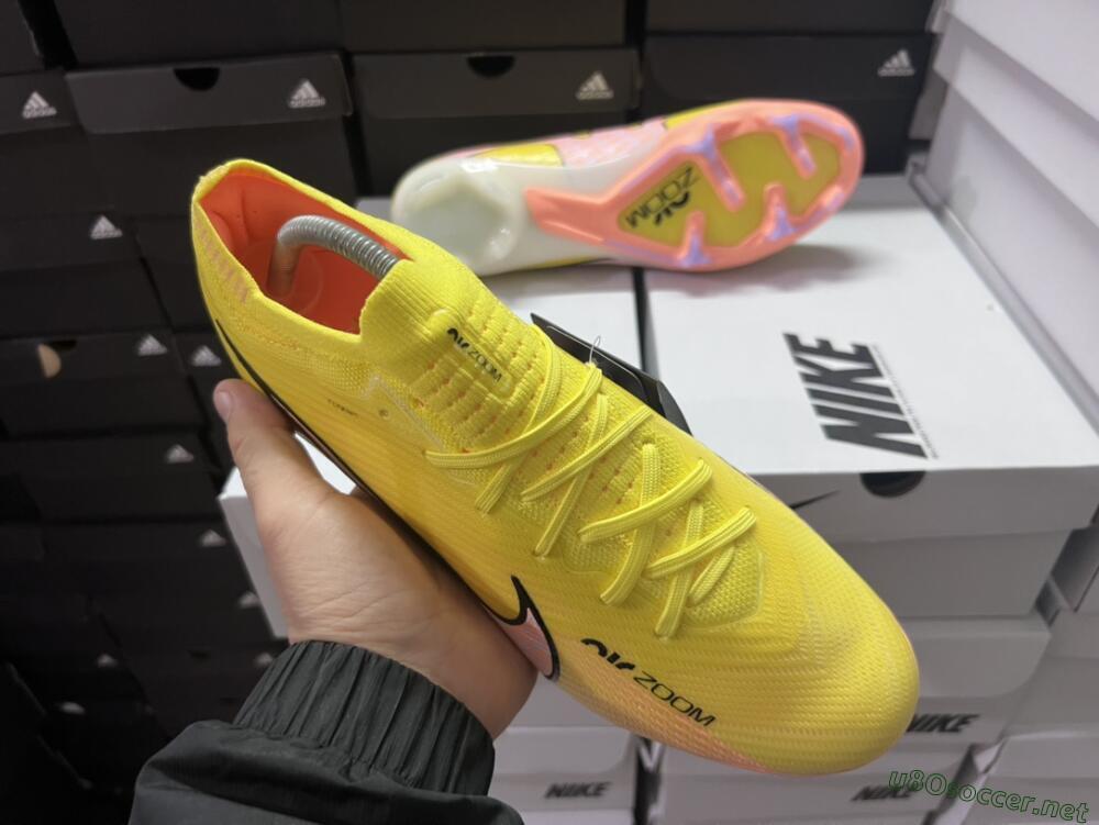 Men's Nike Air Zoom Mercurial Vapor 15 Elite FG Football Boots - Yellow/Pink