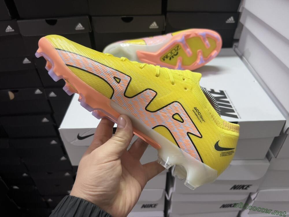Men's Nike Air Zoom Mercurial Vapor 15 Elite FG Football Boots - Yellow/Pink