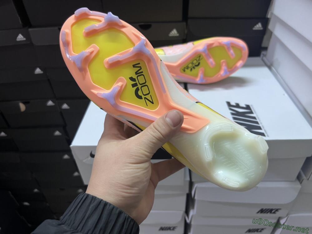 Men's Nike Air Zoom Mercurial Vapor 15 Elite FG Football Boots - Yellow/Pink