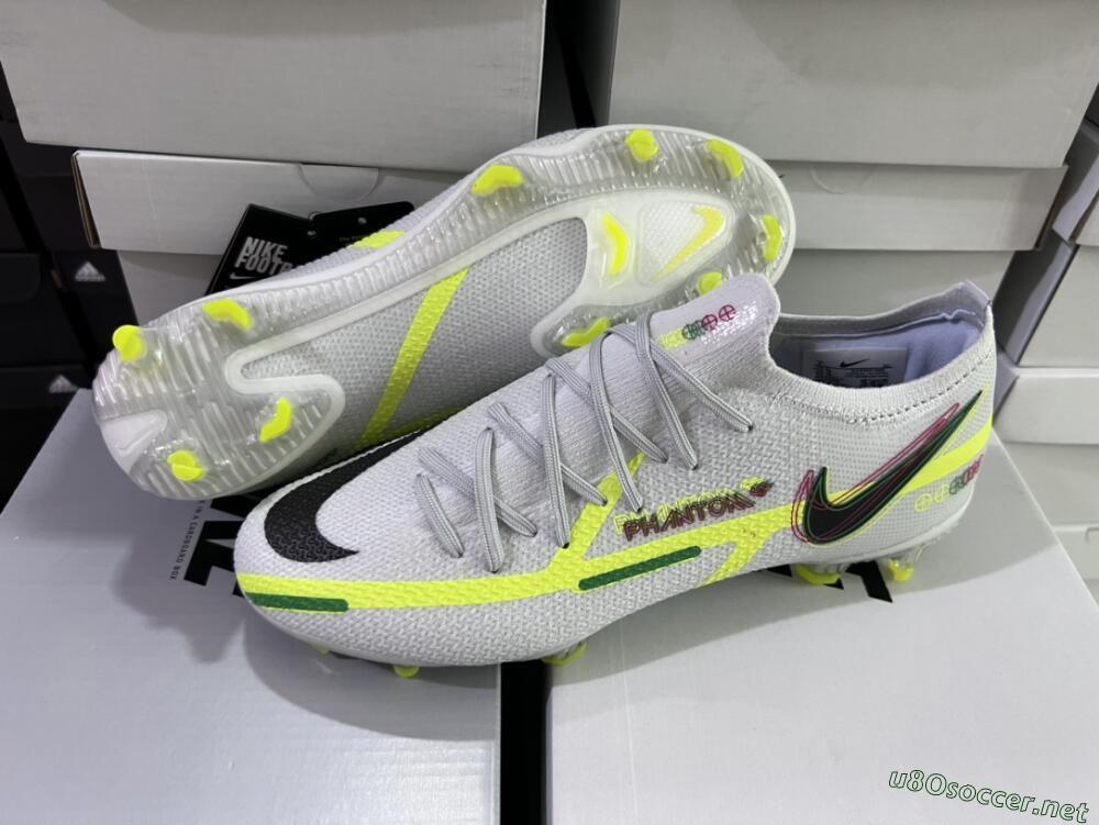 Men's Nike Phantom GT 2 Elite FG Football Boots - White/Green