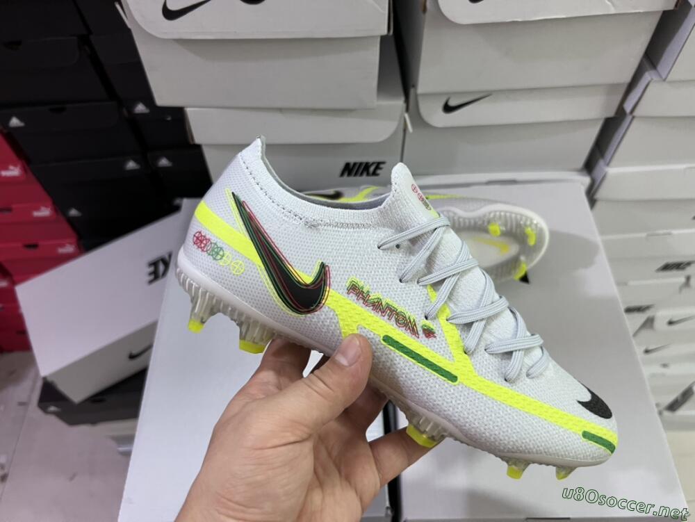Men's Nike Phantom GT 2 Elite FG Football Boots - White/Green