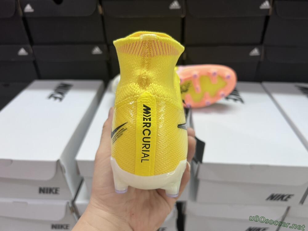 Men's Nike Air Zoom Mercurial Superfly 9 Elite FG Football Boots - Yellow/Pink