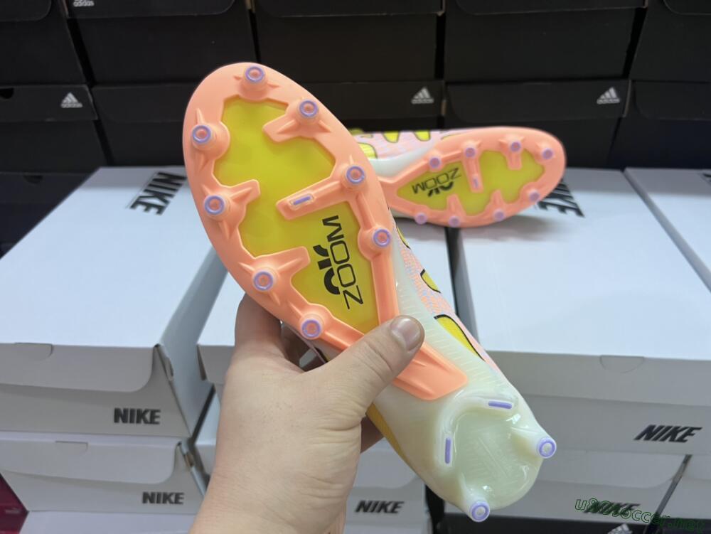 Men's Nike Air Zoom Mercurial Superfly 9 Elite FG Football Boots - Yellow/Pink