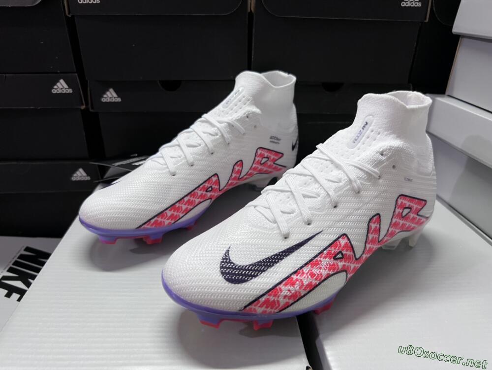 Men's Nike Air Zoom Mercurial Superfly 9 Elite FG Football Boots - White/Red