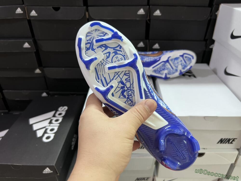 Men's Nike Air Zoom Mercurial Superfly 9 Elite FG Football Boots - White/Blue/Red