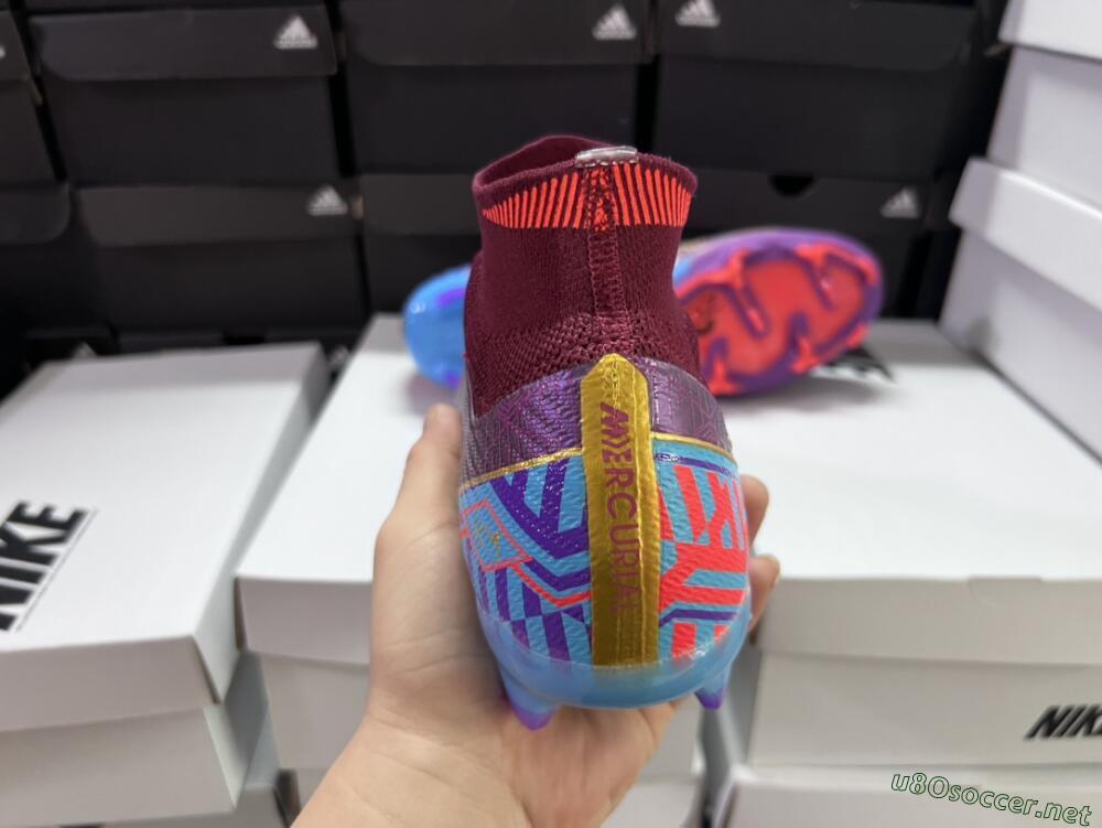 Men's Nike Air Zoom Mercurial Superfly 9 Elite FG Football Boots - Purple/Blue/Gold