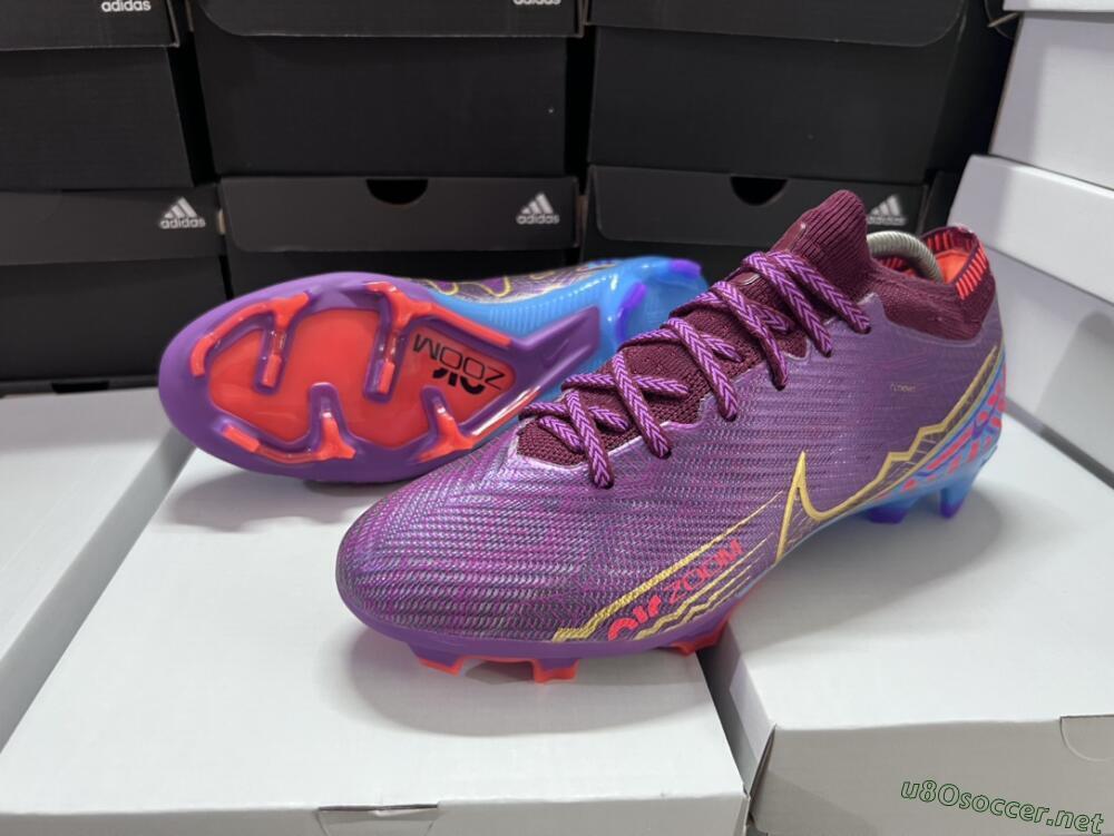 Men's Nike Air Zoom Mercurial Vapor 15 Elite FG Football Boots - Purple/Blue/Gold