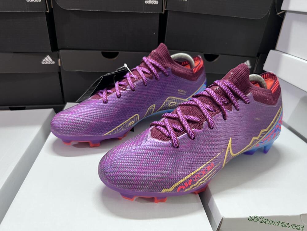 Men's Nike Air Zoom Mercurial Vapor 15 Elite FG Football Boots - Purple/Blue/Gold