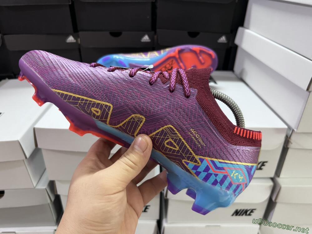 Men's Nike Air Zoom Mercurial Vapor 15 Elite FG Football Boots - Purple/Blue/Gold