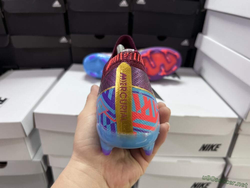 Men's Nike Air Zoom Mercurial Vapor 15 Elite FG Football Boots - Purple/Blue/Gold