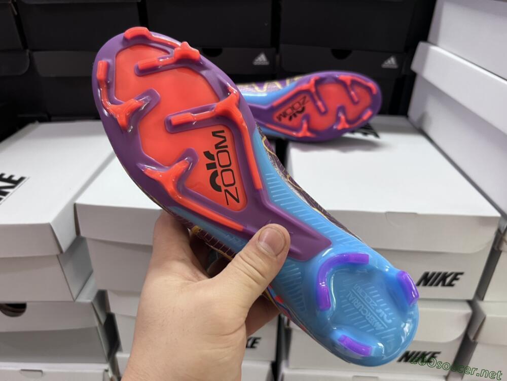 Men's Nike Air Zoom Mercurial Vapor 15 Elite FG Football Boots - Purple/Blue/Gold