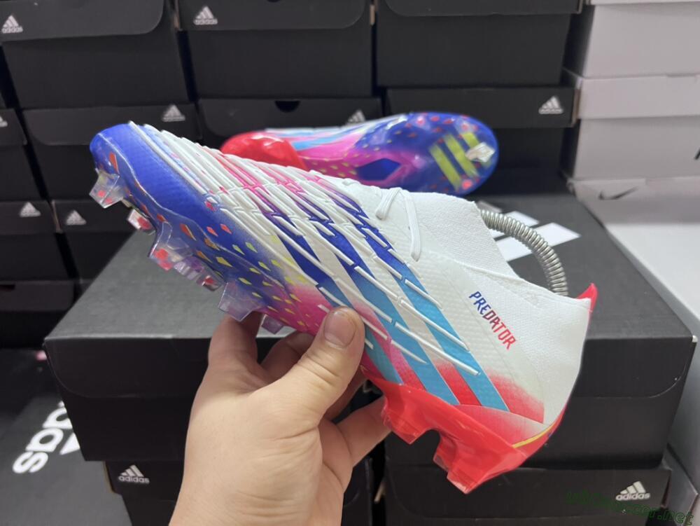 Men's Adidas Predator FIFA World Cup Qatar 2022 Edge+ FG Football Boots - White/Red/Blue
