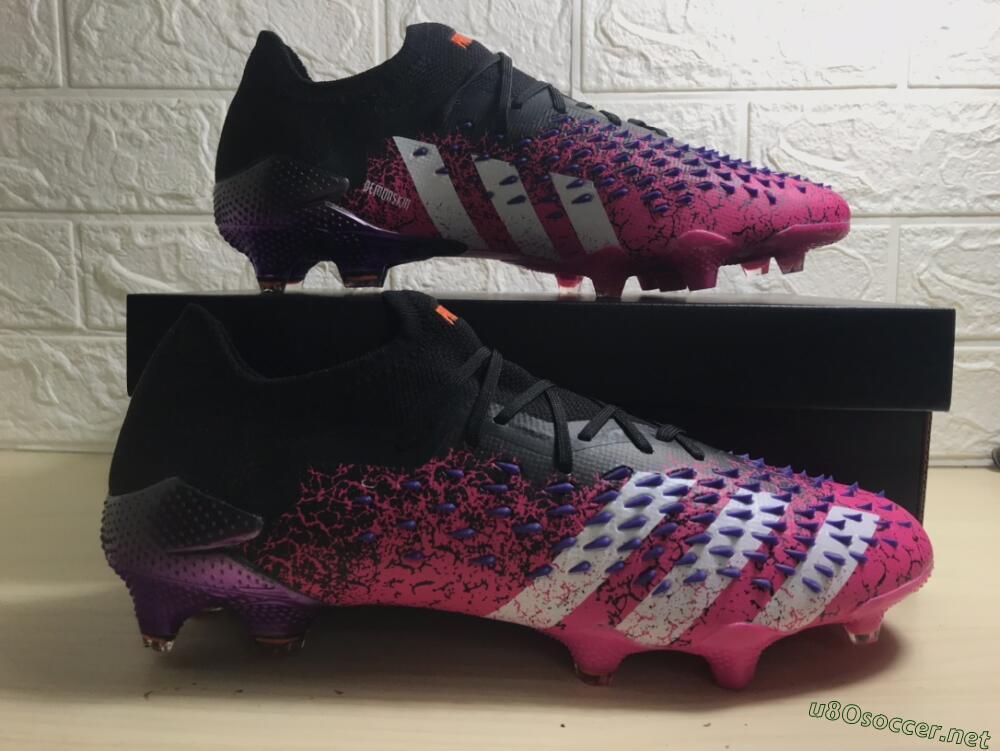 Unisex Adidas Predator Freak.1 FG Football Boots - Black/Pink/Purple