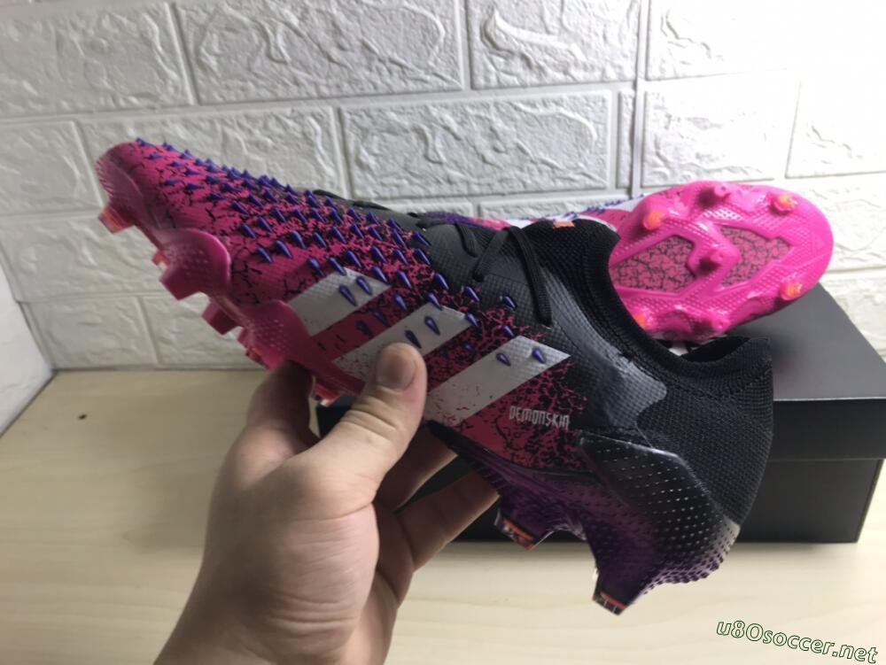 Unisex Adidas Predator Freak.1 FG Football Boots - Black/Pink/Purple