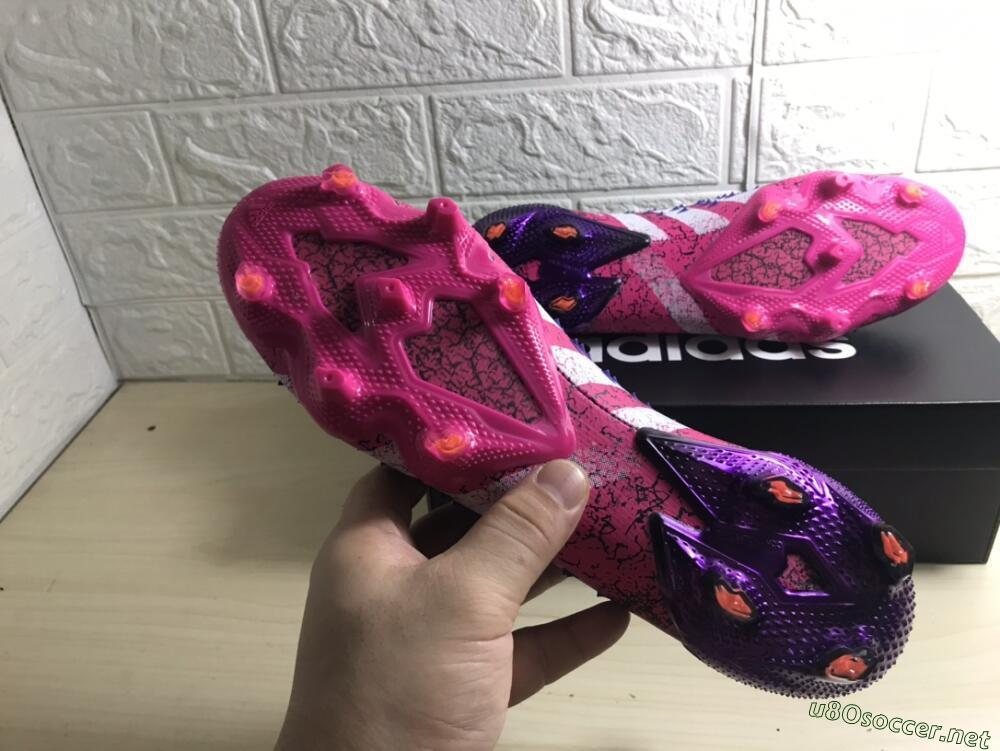 Unisex Adidas Predator Freak.1 FG Football Boots - Black/Pink/Purple