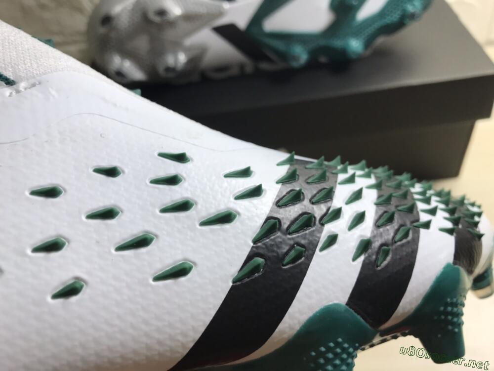 Unisex Adidas Predator Freak+ FG Football Boots - White/Black/Green
