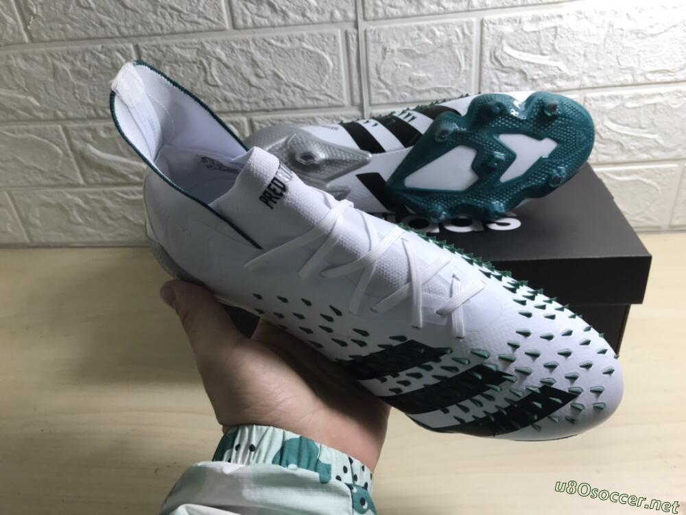 Unisex Adidas Predator Freak.1 FG Football Boots - White/Green/Black