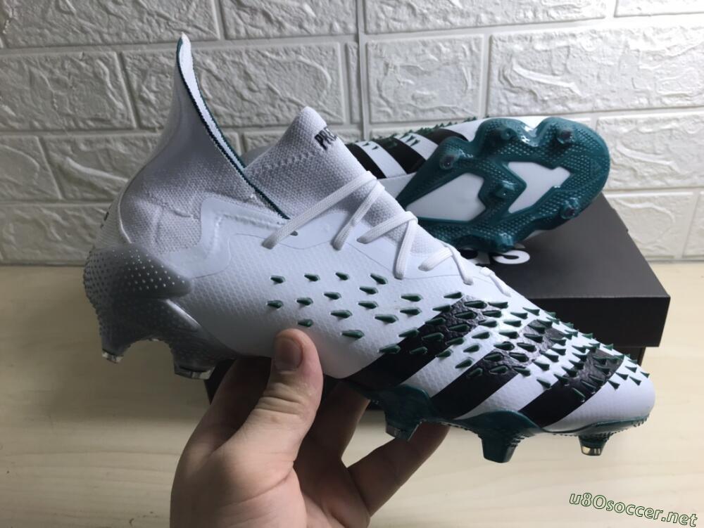 Unisex Adidas Predator Freak.1 FG Football Boots - White/Green/Black