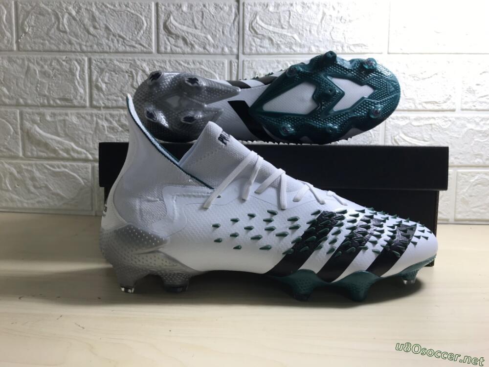 Unisex Adidas Predator Freak.1 FG Football Boots - White/Green/Black