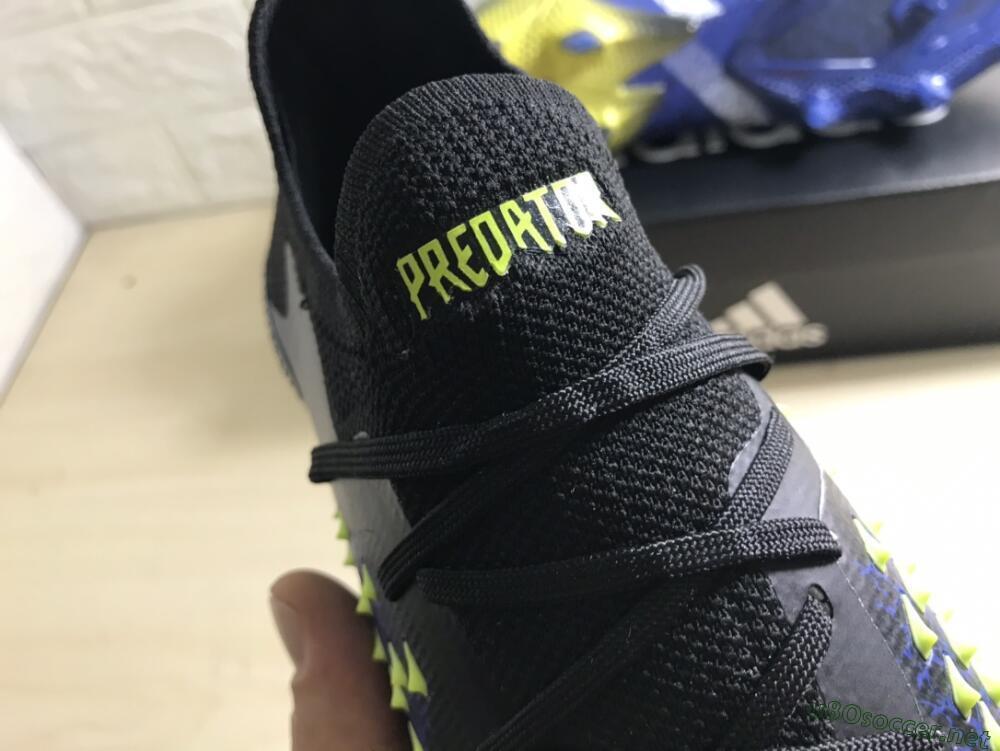 Men's Adidas Predator Freak.1 Low FG Football Boots - Black/Blue/Green