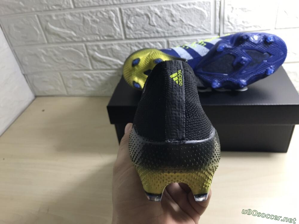 Men's Adidas Predator Freak.1 Low FG Football Boots - Black/Blue/Green