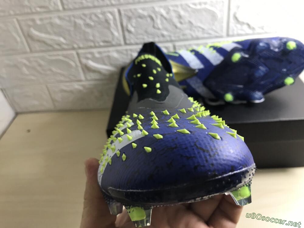 Unisex Adidas Predator Freak+ FG Football Boots - Black/White/Blue
