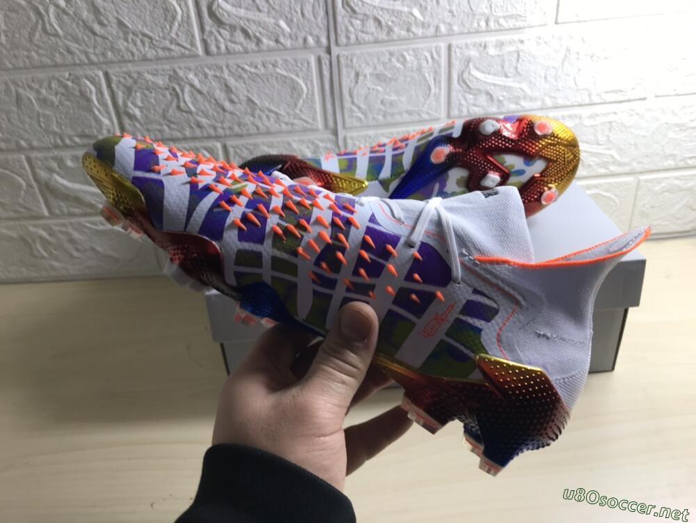 Men's Adidas Predator Freak.1 FG Football Boots - White/Rainbow