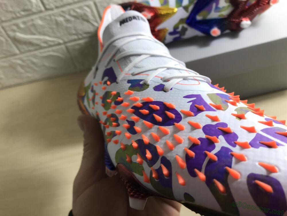 Men's Adidas Predator Freak.1 FG Football Boots - White/Rainbow