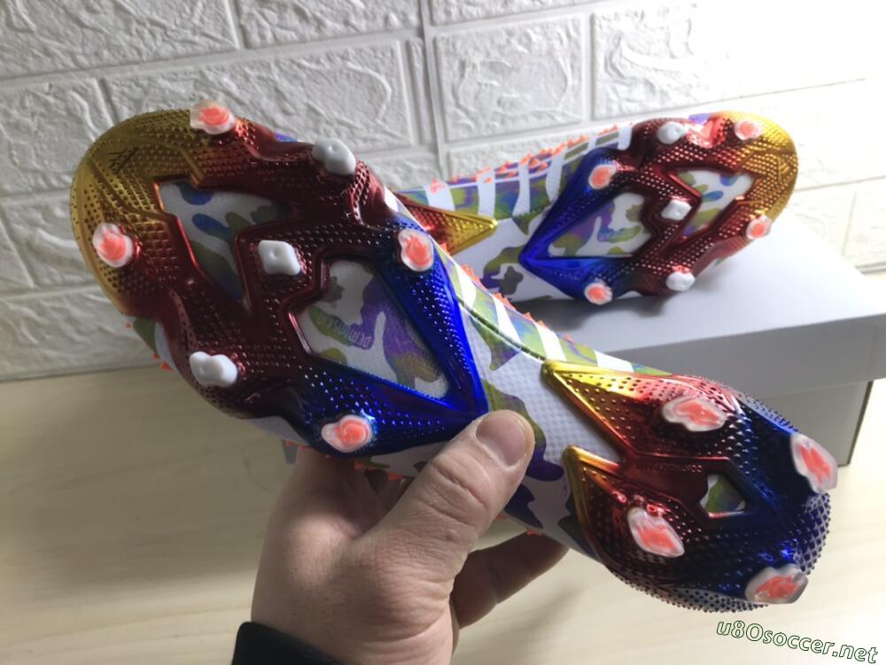 Men's Adidas Predator Freak.1 FG Football Boots - White/Rainbow