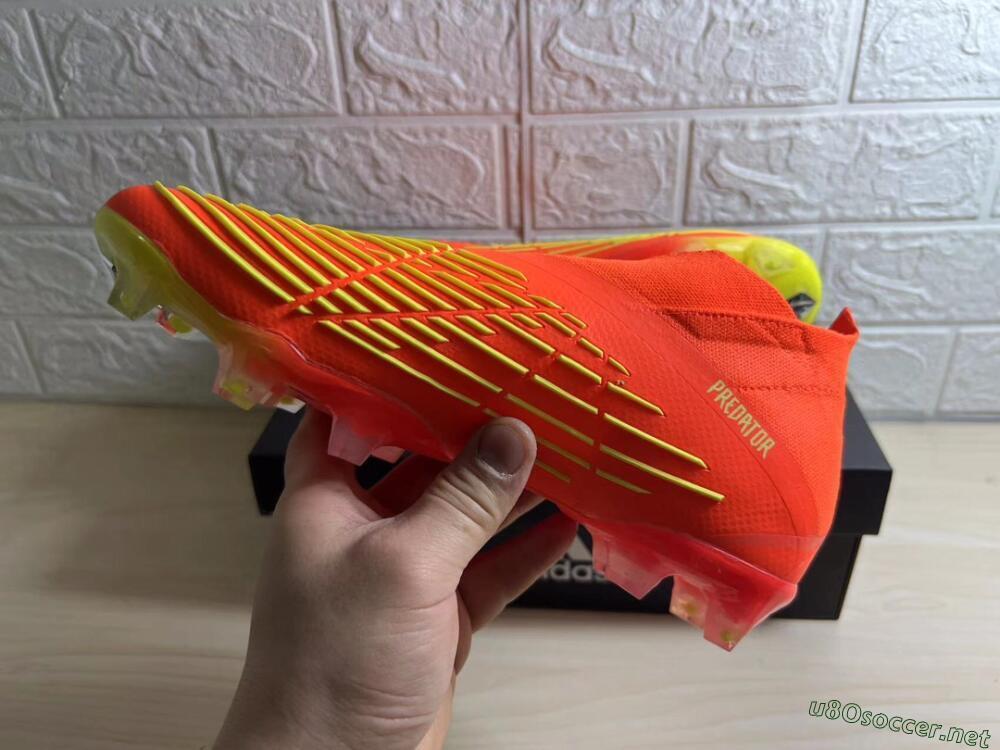 Men's Adidas Predator Edge.1 Low FG Football Boots - Orange/Yellow