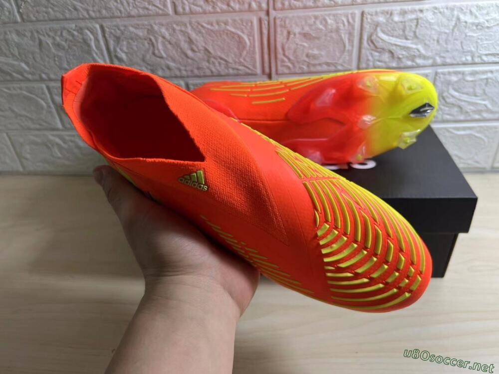 Men's Adidas Predator Edge.1 Low FG Football Boots - Orange/Yellow
