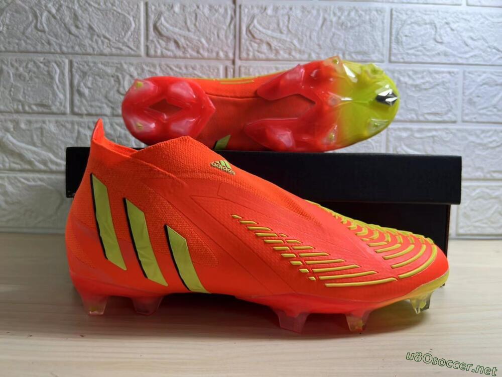 Men's Adidas Predator Edge.1 Low FG Football Boots - Orange/Yellow