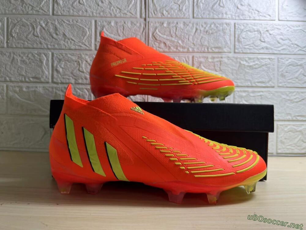 Men's Adidas Predator Edge.1 Low FG Football Boots - Orange/Yellow