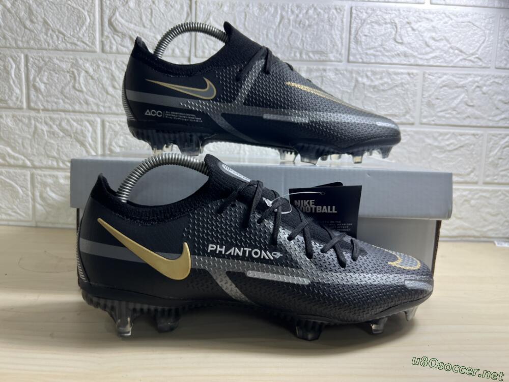 Men's Nike Phantom GT 2 FG Football Boots - Black/Silver/Gold