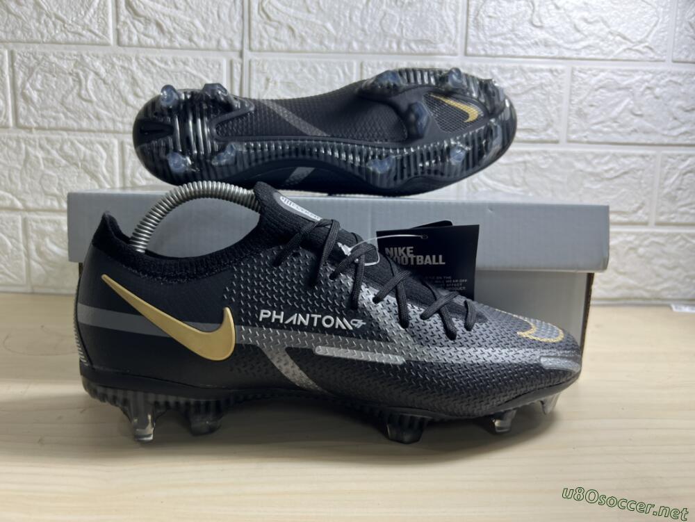 Men's Nike Phantom GT 2 FG Football Boots - Black/Silver/Gold