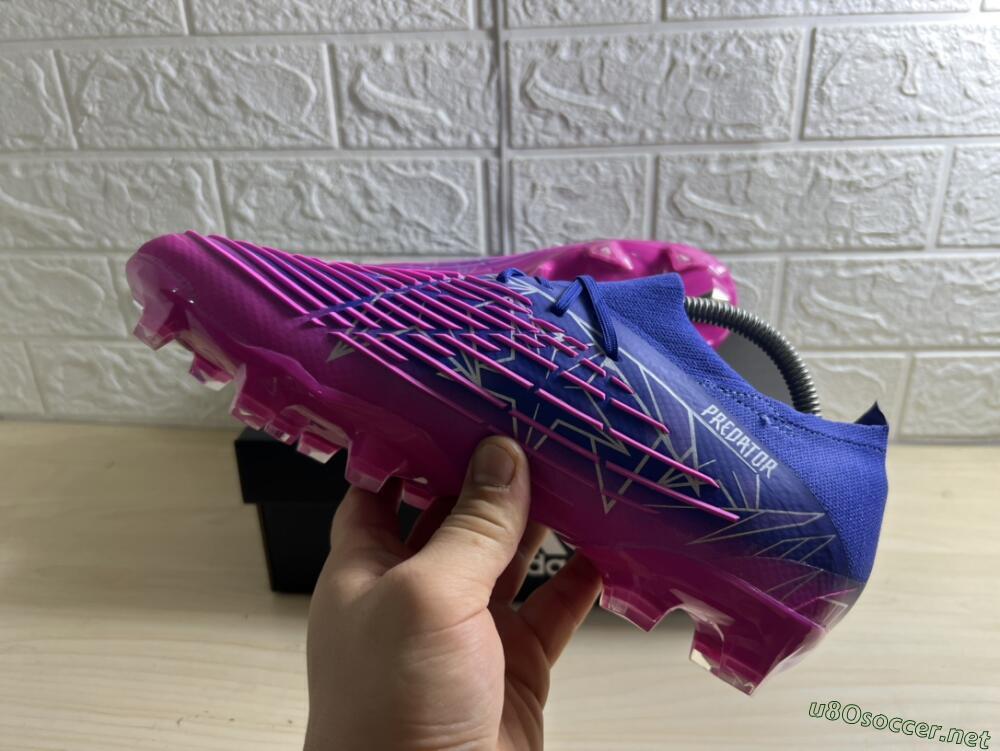 Men's Adidas Predator Edge.1 Low FG Football Boots - Purple/Pink