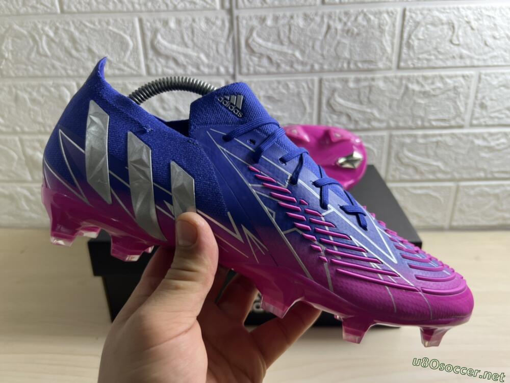 Men's Adidas Predator Edge.1 Low FG Football Boots - Purple/Pink