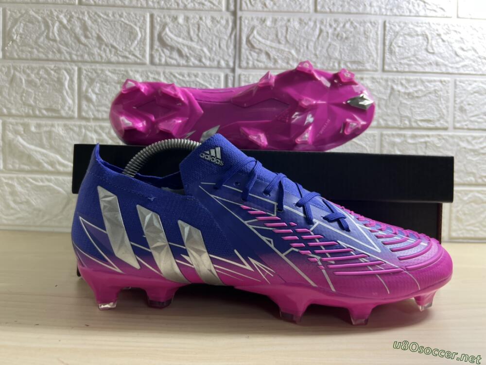 Men's Adidas Predator Edge.1 Low FG Football Boots - Purple/Pink