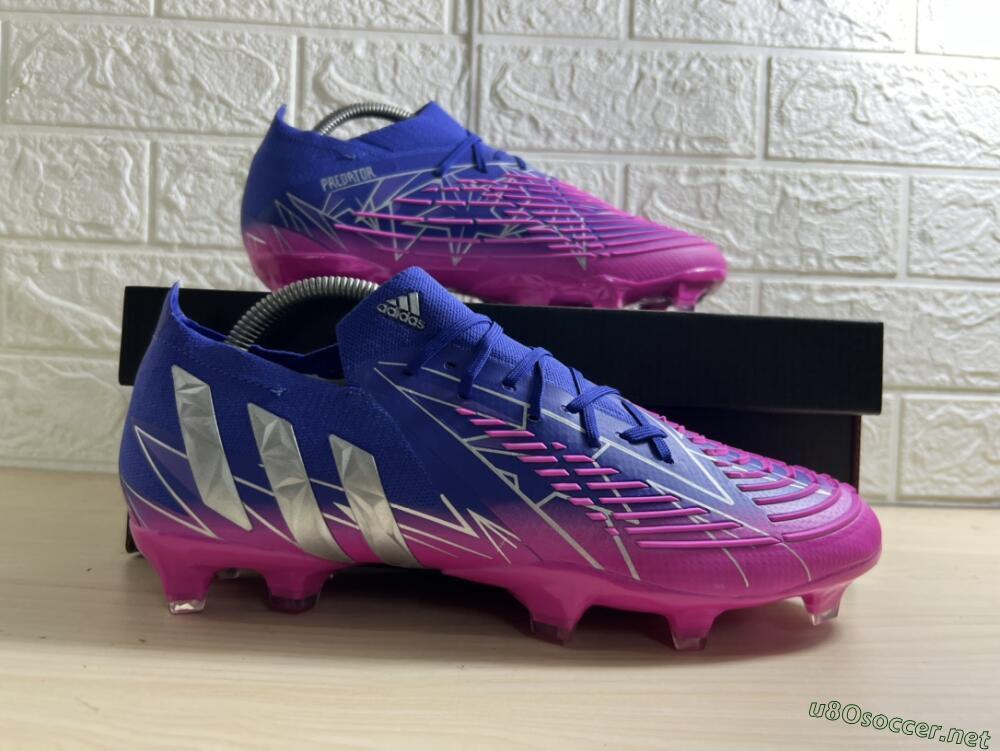 Men's Adidas Predator Edge.1 Low FG Football Boots - Purple/Pink