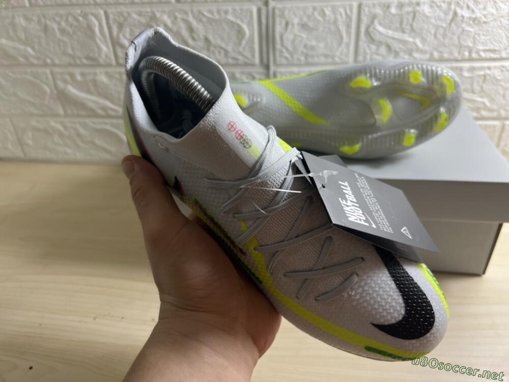 Men's Nike Phantom GT 2 DF Elite FG Football Boots - White/Green