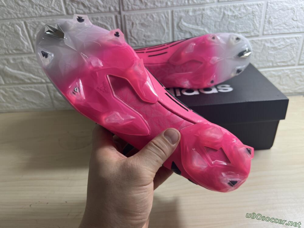 Men's Adidas Predator Edge.1 Low FG Football Boots - White/Pink