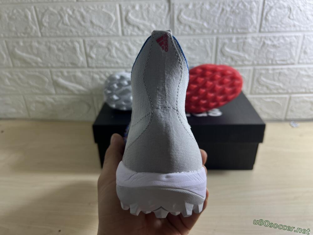 Unisex Adidas Predator Freak+ TF Football Shoes - Silver/Blue/Red
