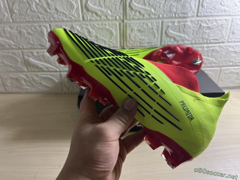 Men's Adidas Predator Edge Geometric+ FG Football Boots - Green/Red