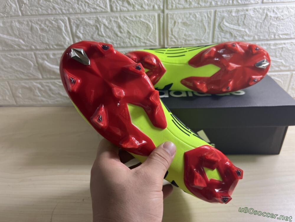 Men's Adidas Predator Edge Geometric+ FG Football Boots - Green/Red