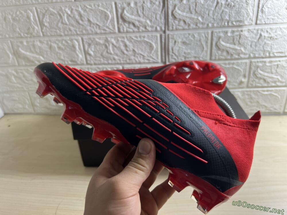 Men's Adidas Predator Edge Geometric+ FG Football Boots - Red/Black/White