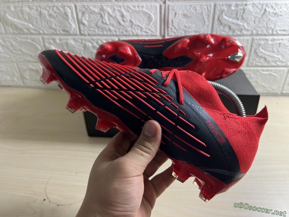 Men's Adidas Predator Edge Geometric.1 FG Football Boots - Red/Black/White