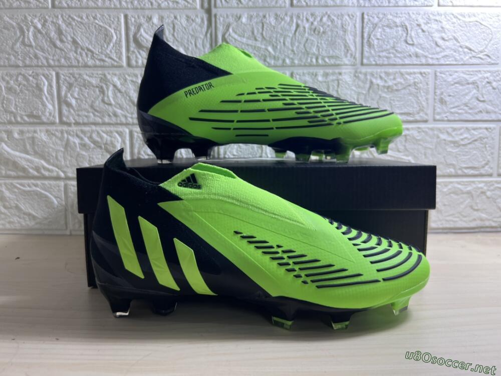 Men's Adidas Predator Edge Geometric+ FG Football Boots - Green/Black